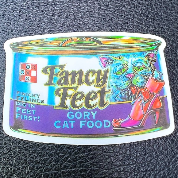 Fancy Feet Gross Crude Rude Blunt Brand Parody 80s 90s Blunt Funny Sticker cats - Picture 1 of 4